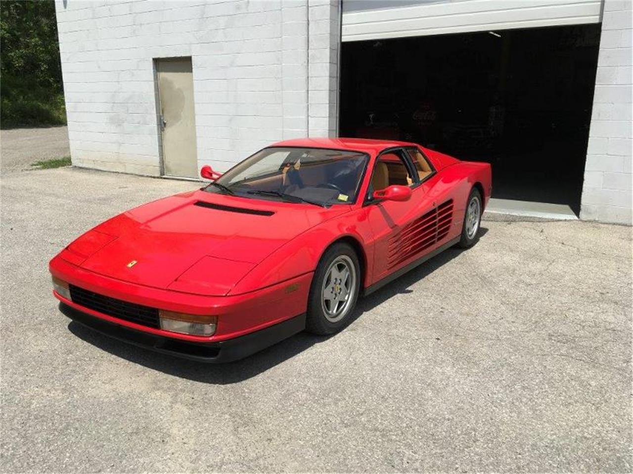 white 1991 ferrari testarossa