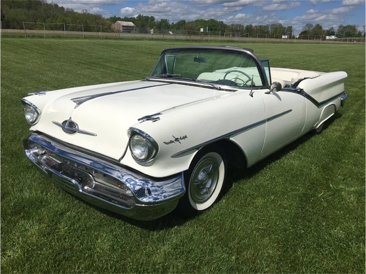 1957 Oldsmobile 98 conv white for Sale CC988669